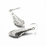 Cercei din argint patinat - stil vintage - Coada de sirena  - C120YX-12X - imagine 4