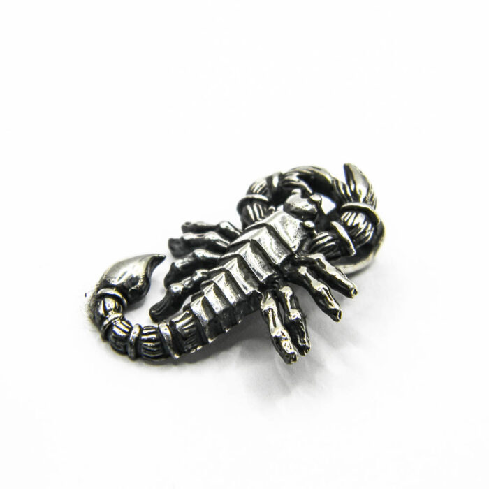 Pandantiv Scorpion din argint fara pietre - model vintage - P120E56G - imagine 3