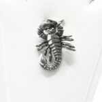 Pandantiv Scorpion din argint fara pietre - model vintage - P120E56G - imagine 4