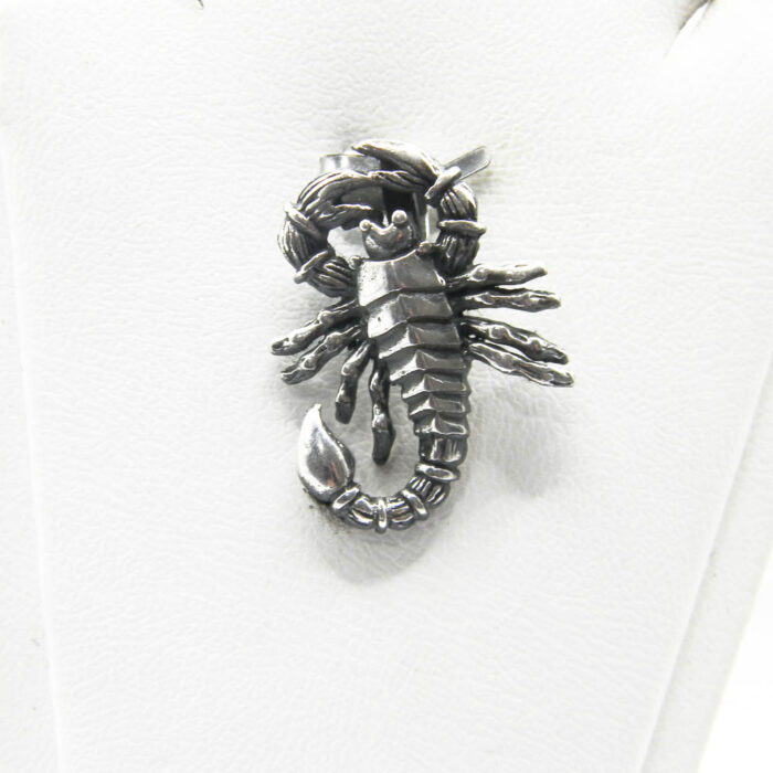 Pandantiv Scorpion din argint fara pietre - model vintage - P120E56G - imagine 4
