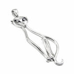 Pandantiv din argint fara pietre - Pisica - P135E36G - imagine 2