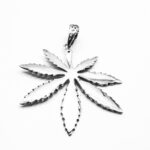 Pandantiv Marihuana din argint fara pietre - stil vintage - Pandantiv unisex - P267Y103G - imagine 5