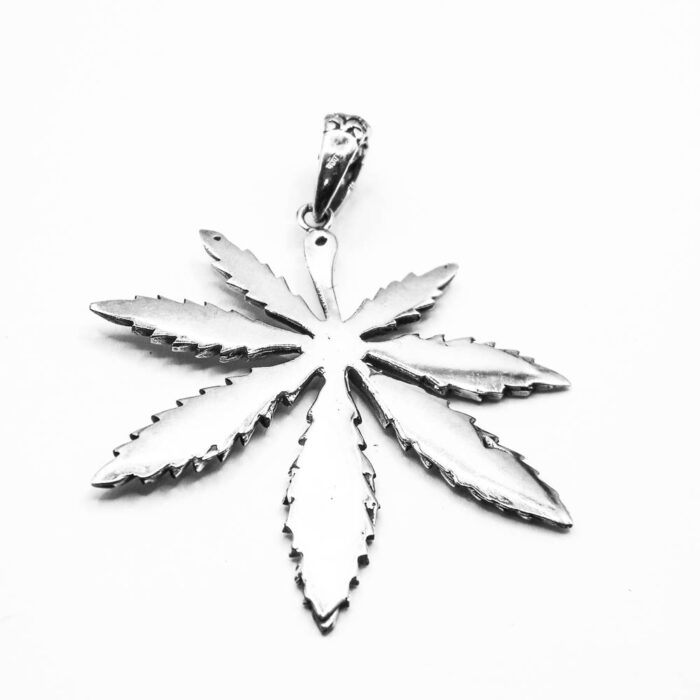Pandantiv Marihuana din argint fara pietre - stil vintage - Pandantiv unisex - P267Y103G - imagine 5