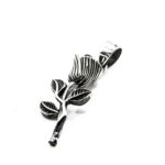 Pandantiv Floare din argint fara pietre - stil vintage baroc - P120E49G - imagine 3