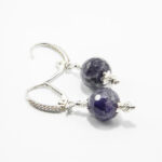 Cercei unicat handmade din argint cu ametist si pietre zirconiu - Virginia - HMX0472X - imagine 5