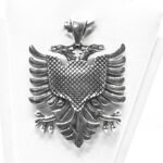 Pandantiv barbati vintage din argint 925 - Vulturul bicefal - P150A64G - imagine 4