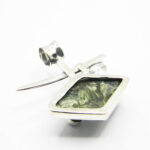 Pandantiv unicat vintage din argint cu serafinit si jad verde - P240Y98G - imagine 5