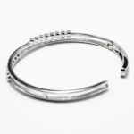 Bratara fixa din argint cu bile si pietre zirconiu - stil fashion - B185A58G - imagine 5
