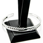 Bratara fixa din argint cu bile si pietre zirconiu - stil fashion - B185A58G - imagine 3
