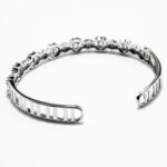 Bratara fixa din argint si cristale albe - stil fashion - Dora - B185A57G - imagine 6