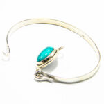 Bratara din argint si turcoaz- stil Art Deco - B239Y63D - imagine 5