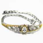Bratara din argint cu cristale zirconia - stil vintage - Unicat - B160A19F - imagine 4