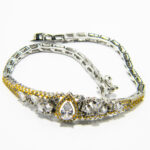 Bratara din argint cu cristale zirconia - stil vintage - Unicat - B160A19F - imagine 7