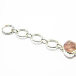 Bratara unicat din argint cu cuart roz - stil oriental - B105A33CX - imagine 6