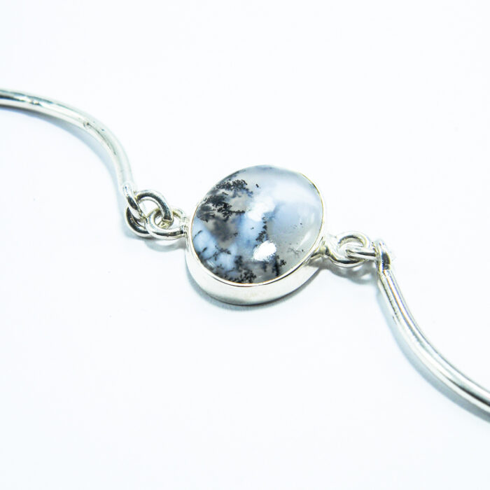 Bratara din argint cu agat dendritic - stil fashion - Dalia - B239Y29D - imagine 3