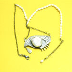 Colier vintage unicat din argint cu perle si perla Baroque - Art Deco - CL150F13G - imagine 4