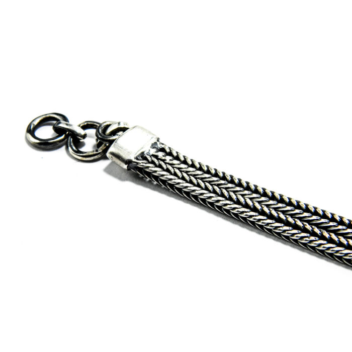 Bratara din argint cu labradorit - stil bizantin - Unicat - B239Y73D - imagine 7