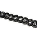 Bratara unicat din argint antichizat si pietre zirconia negre - stil vintage - B190E15FX - imagine 3
