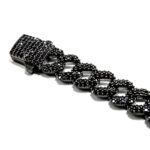 Bratara unicat din argint antichizat si pietre zirconia negre - stil vintage - B190E15FX - imagine 8