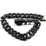 Bratara unicat din argint antichizat si pietre zirconia negre - stil vintage - B190E15FX - imagine 6