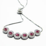 Bratara Tennis din argint cu pietre roz - Eva - B130A39C-1 - imagine 5