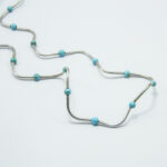 Colier choker handmade din argint cu turcoaz - Unicat - CL150F8F - imagine 5