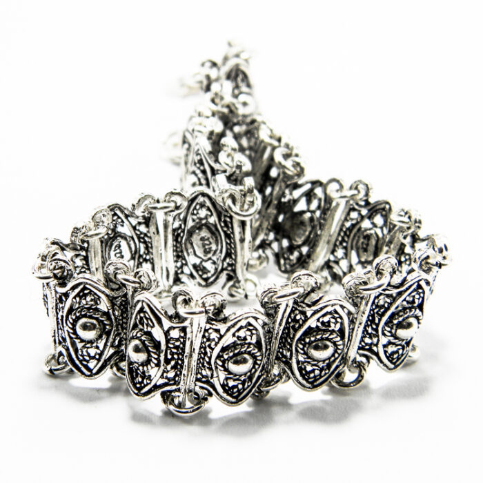 Bratara din argint fara pietre - stil bizantin - B160A17D - imagine 4