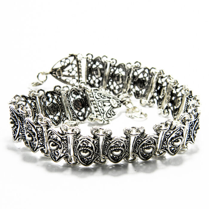 Bratara din argint fara pietre - stil bizantin - B160A17D - imagine 2