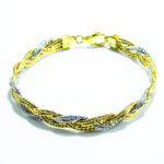 Bratara impletita din argint aurit - model grecesc - B210A50D - imagine 2