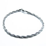 Bratara din argint rodiat - model rasucit - stil fashion - B210A34EX - imagine 3