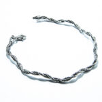 Bratara casual din argint fara pietre - model rasucit - B210A51F - imagine 4