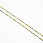 Lant din argint cu argint aurit - Snake - 50 cm - L130Z18F - imagine 2