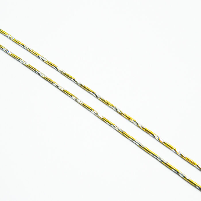 Lant din argint cu argint aurit - Snake - 50 cm - L130Z18F - imagine 2