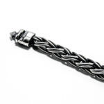 Bratara impletita din argint patinat - model bizantin - Unisex - 21 cm - B150A47FX - imagine 6