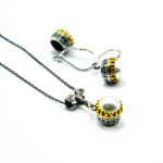 Set vintage din argint cu perle - stil oriental - Aysun - S135F2G - imagine 8