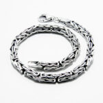 Bratara barbateasca din argint - model bizantin - 21.5 cm - B130A45F - imagine 2