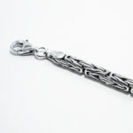 Bratara barbateasca din argint - model bizantin - 21.5 cm - B130A45F - imagine 5