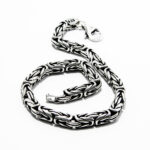 Bratara model bizantin din argint fara pietre - Unisex - 21 cm - B125A47EX - imagine 7