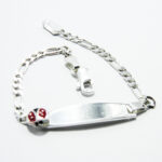 Bratara de copii din argint pentru gravat - Buburuza - B130A43E - imagine 4