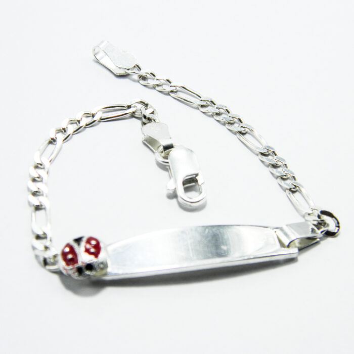 Bratara de copii din argint pentru gravat - Buburuza - B130A43E - imagine 4