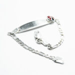 Bratara de copii din argint pentru gravat - Buburuza - B130A43E - imagine 2