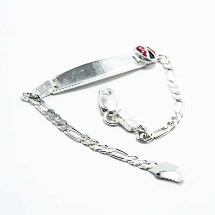 Bratara de copii din argint pentru gravat - Buburuza - B130A43E - imagine 2