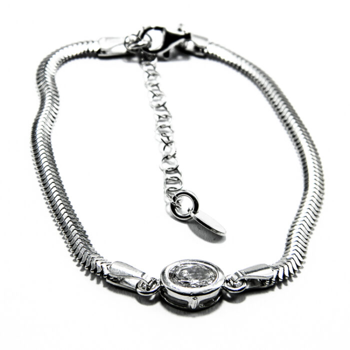 Bratara fashion din argint cu cristal alb - Alma - B255A41G - imagine 3