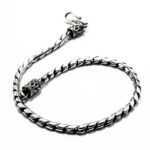 Bratara barbateasca din argint patinat - stil vintage - 22 cm - B160Y-25X - imagine 3