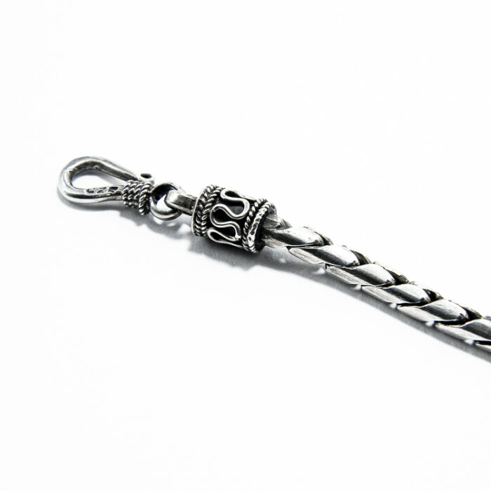 Bratara barbateasca din argint patinat - stil vintage - 22 cm - B160Y-25X - imagine 6