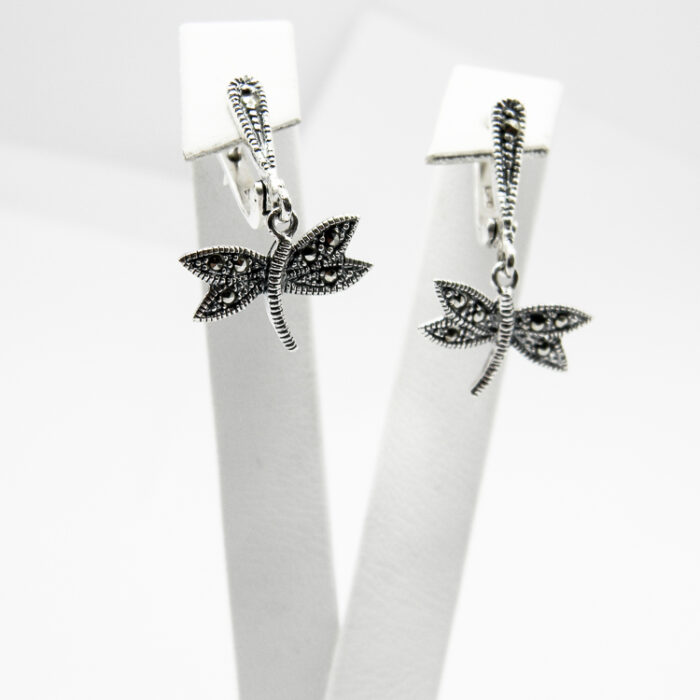 Set argint cu marcasite - Libelule - S190A18G - imagine 4