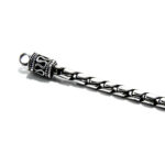 Bratara barbateasca din argint patinat - stil vintage - 22 cm - B160Y-25X - imagine 5