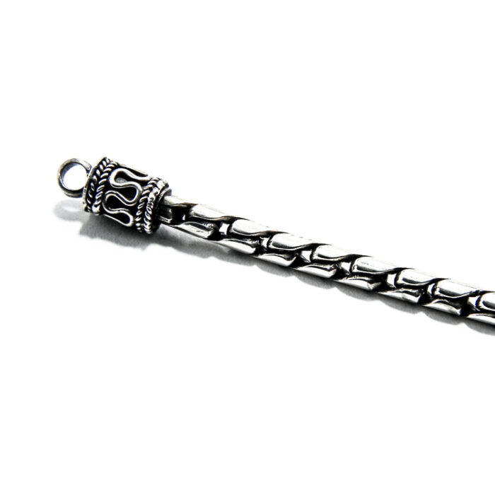 Bratara barbateasca din argint patinat - stil vintage - 22 cm - B160Y-25X - imagine 5