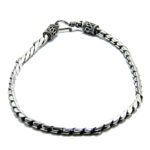 Bratara barbateasca din argint patinat - stil vintage - 22 cm - B160Y-25X - imagine 4