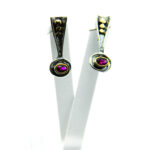 Set vintage din argint cu granat - stil Art Deco - Felicia - S135A22G-1 - imagine 6